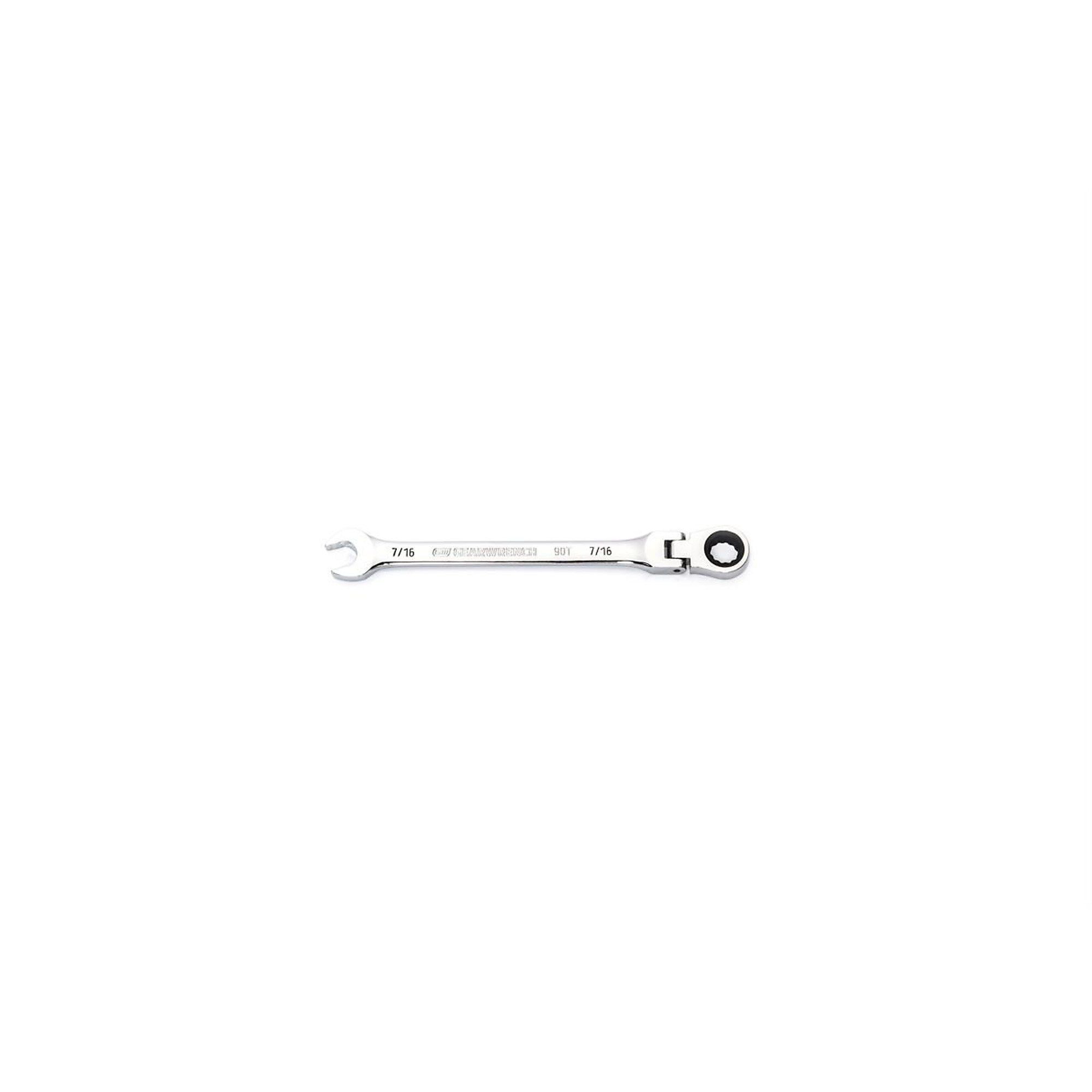 GearWrench Flex Combination Ratchet Wrench — 7/16in., 90T, 12 Pt., Model# KDT86744